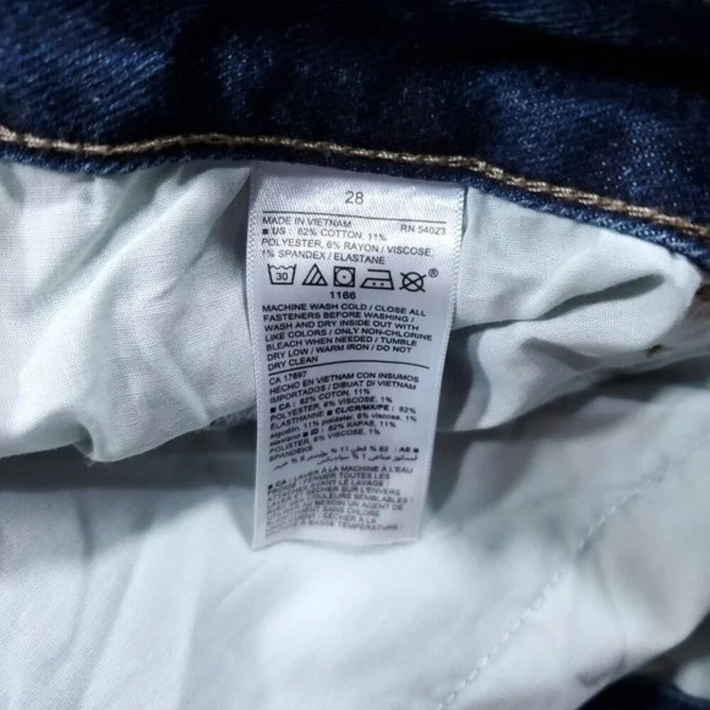 Old Navy High Rise Rockstar Super Skinny Secret Slim Pockets Plus Size 28 Frayed